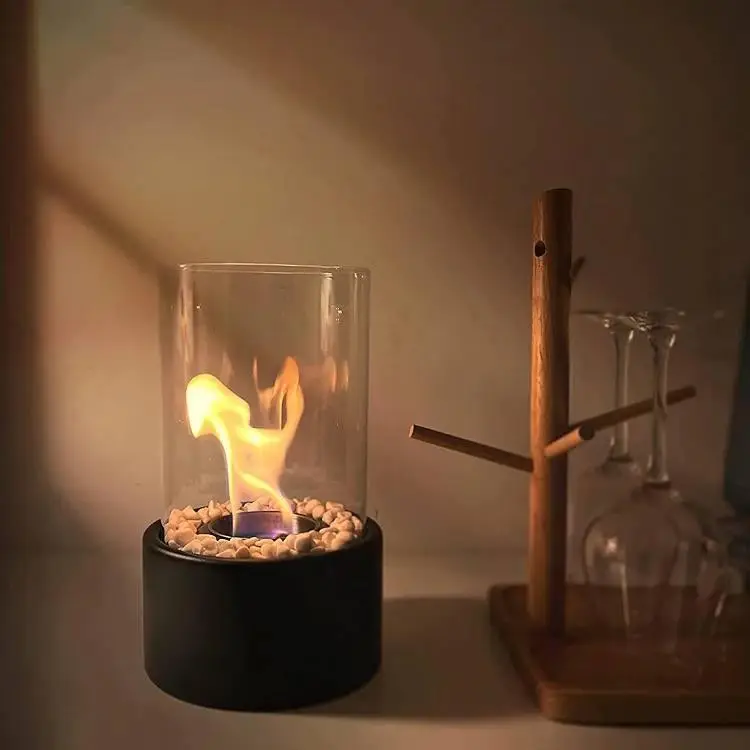 Portable Glass Alcohol Fireplace Lamp By Lurenn™