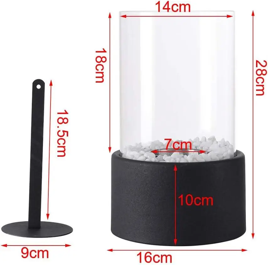 Portable Glass Alcohol Fireplace Lamp By Lurenn™